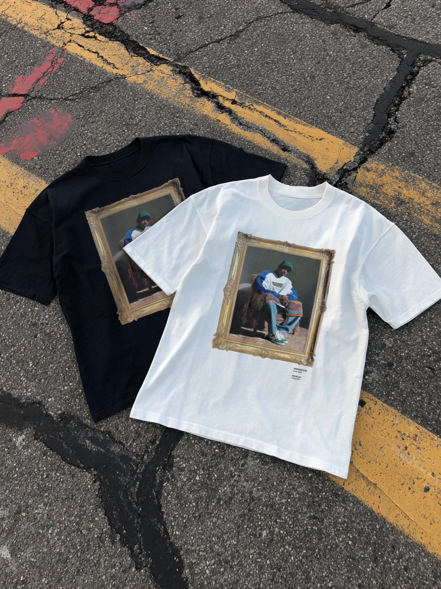 portrait black tee