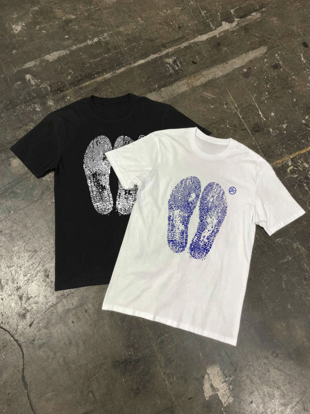 footprint black tee