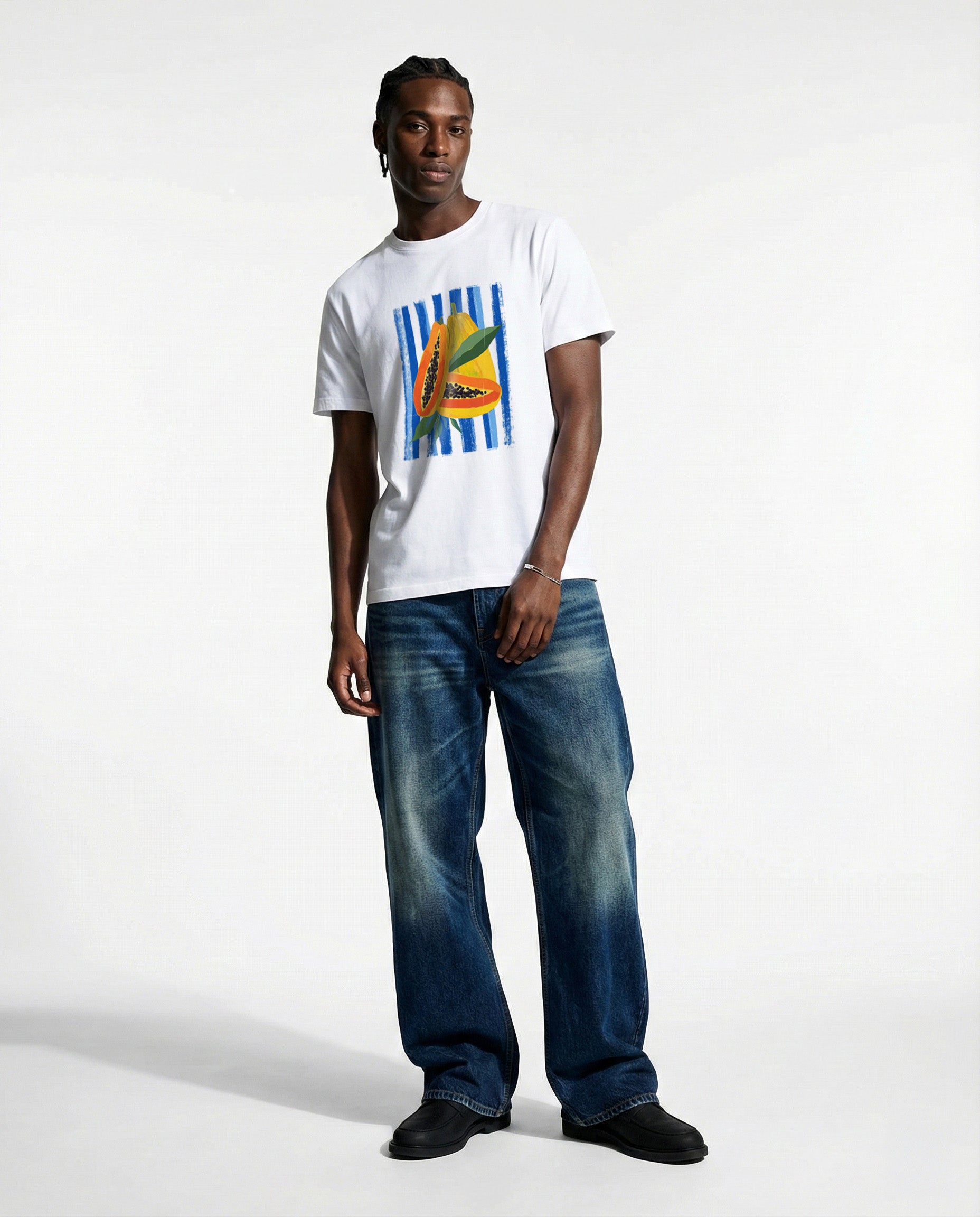 papaya stripes tee